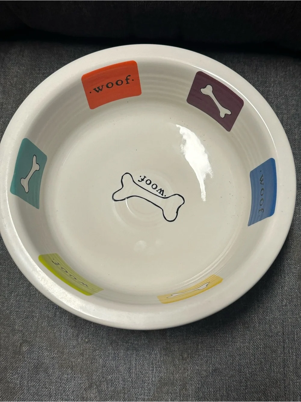 Fiesta Best Friends Woof Ceramic Dog Bowl